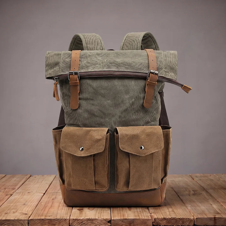 Theodore | mens laptop travel waterproof backpack - Color:Green