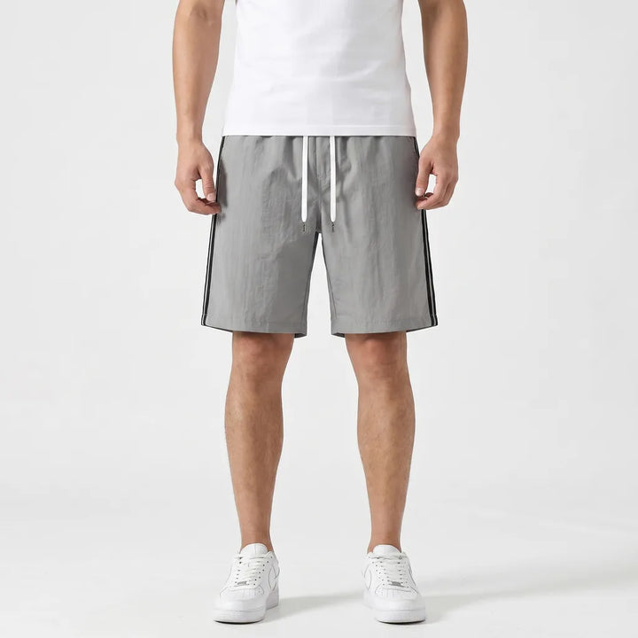 Gray Thomas Striped Paneled Shorts 2