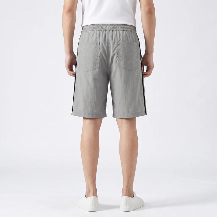Gray Thomas Striped Paneled Shorts 5