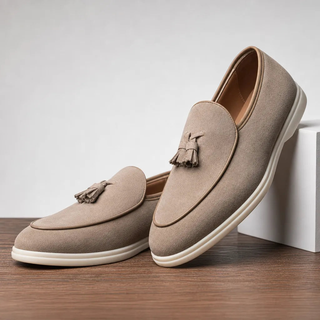 Toby Tassel Loafers - Color:Beige;Size:39