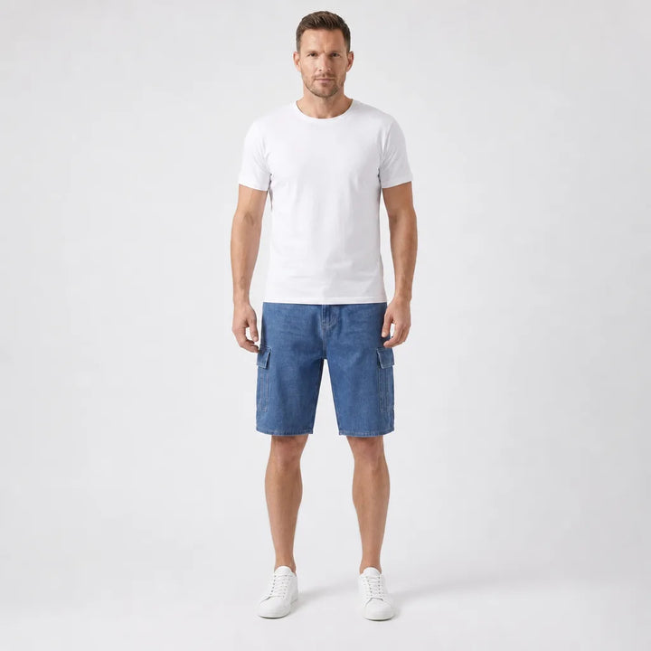 Winifred Wide-Leg Denim Shorts