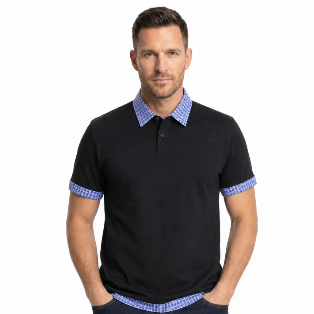 Men's Burke Plaid Polo Shirt