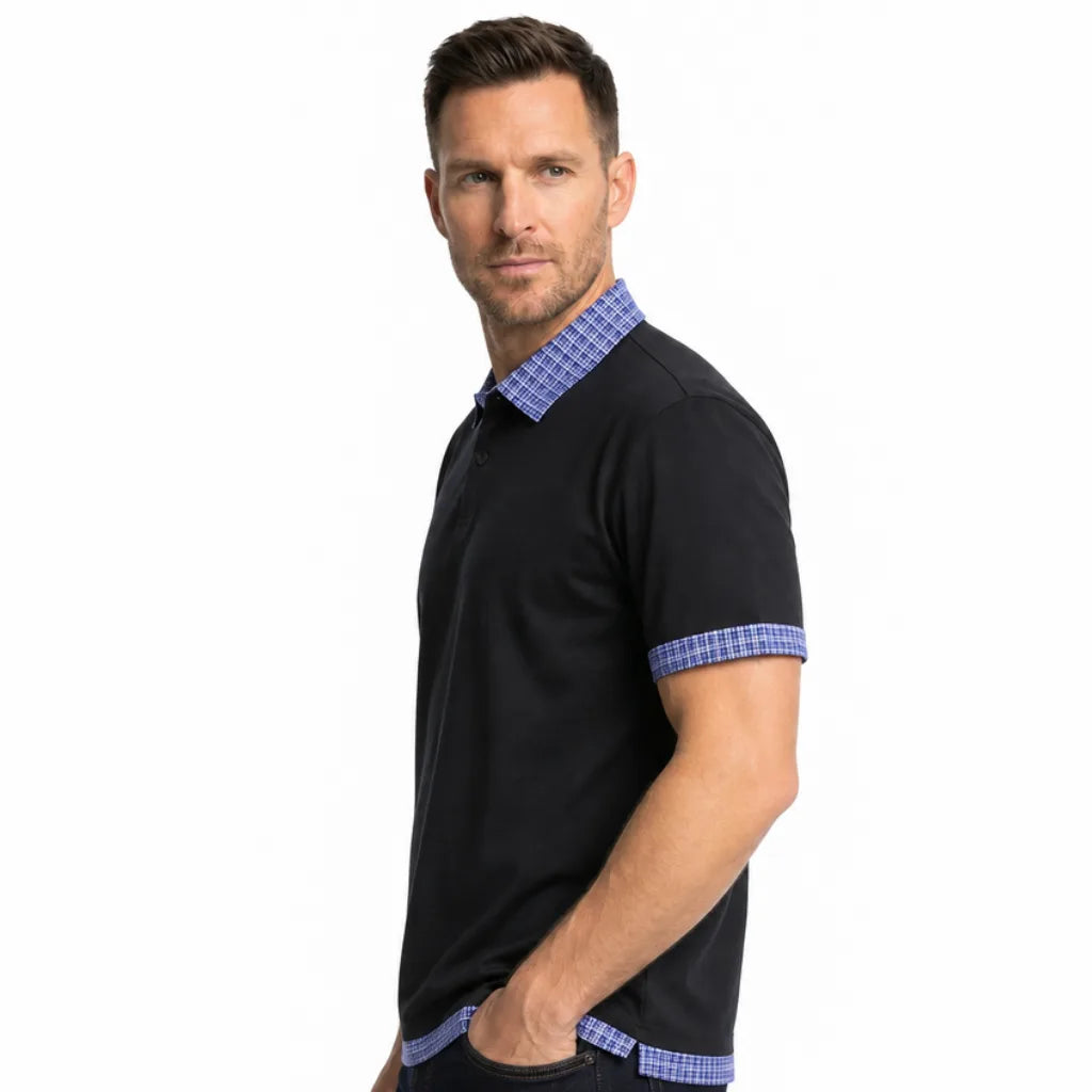 Men's Burke Plaid Polo Shirt