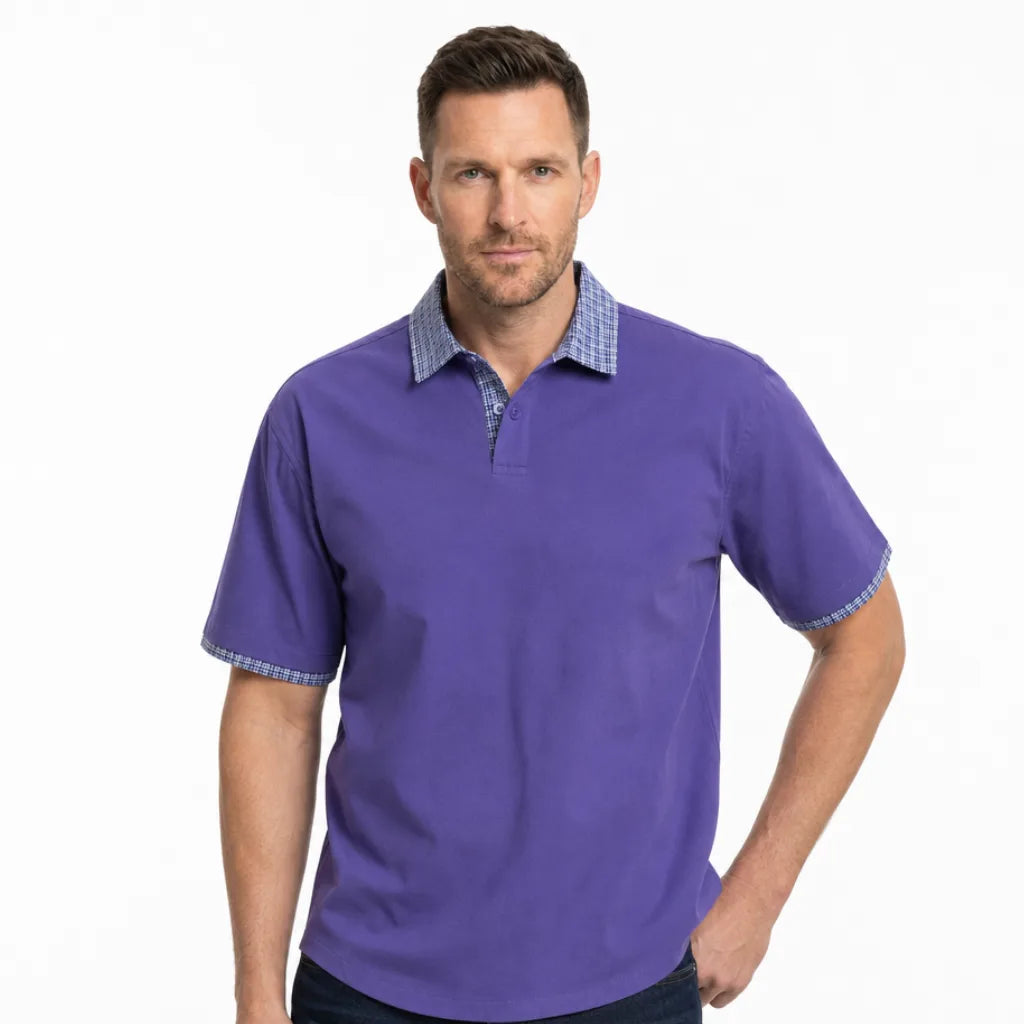 Men's Burke Plaid Polo Shirt