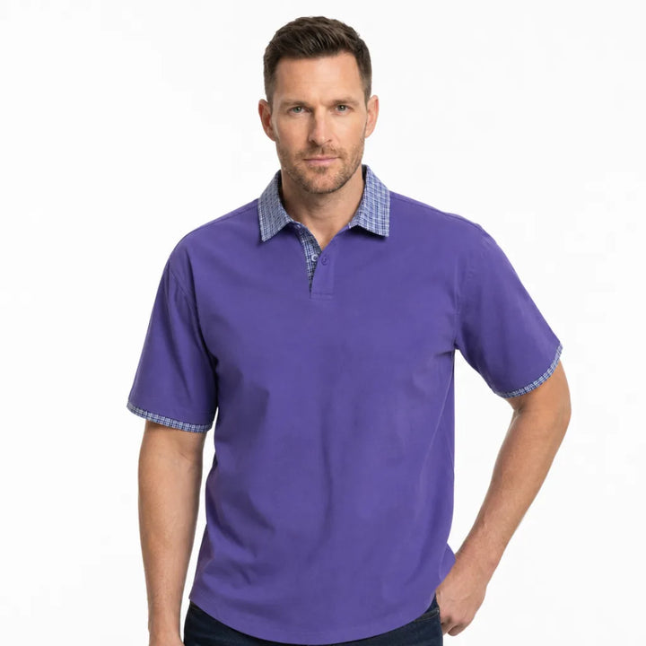 Men's Burke Plaid Polo Shirt