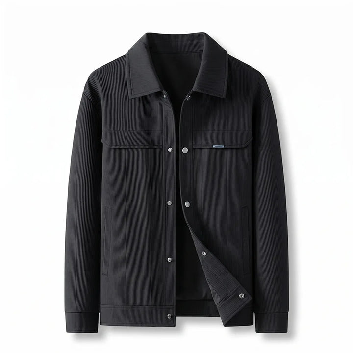 Tommy Striped Zip Jacket - Color:Black;Size:S