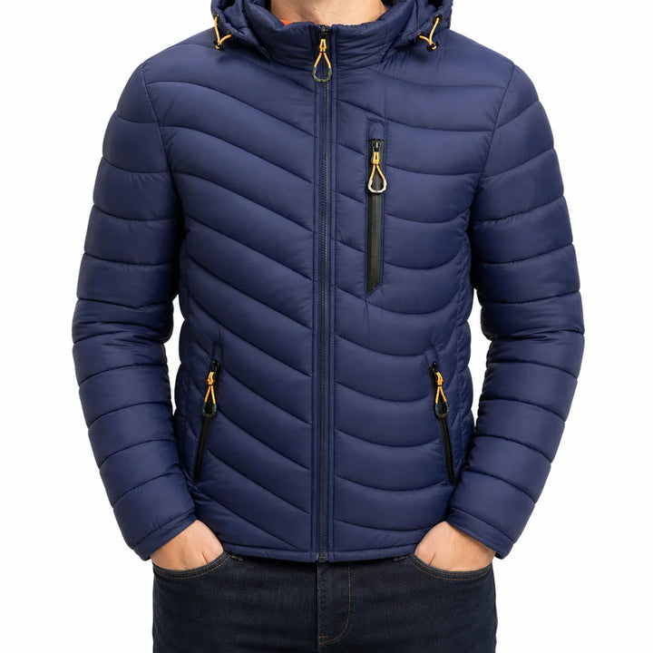 Torin | Mens Fall Puffer Jacket - Color:Blue;Size:S