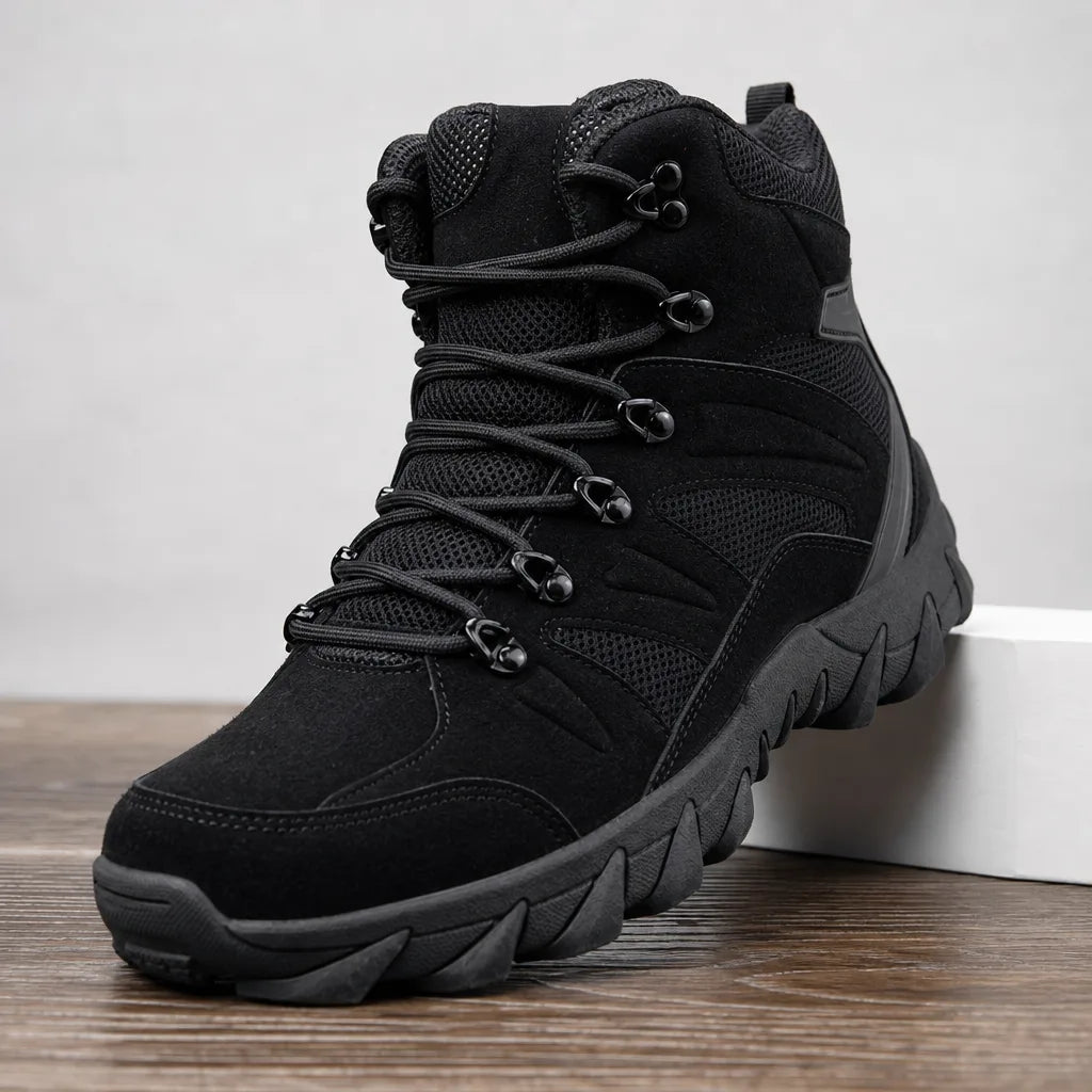 Men's Black Torrence Leather Hiking Boots
