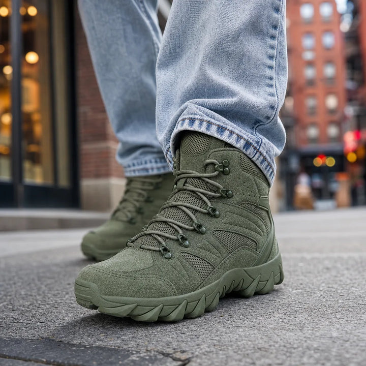 Men's Green Torrence Leather Hiking Boots