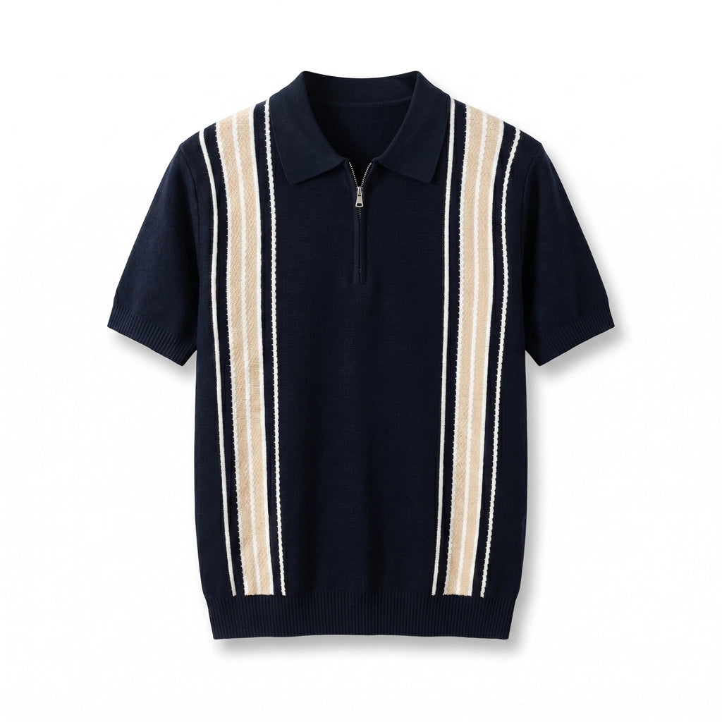 Trent Jacquard Polo - Color:Black;Size:S