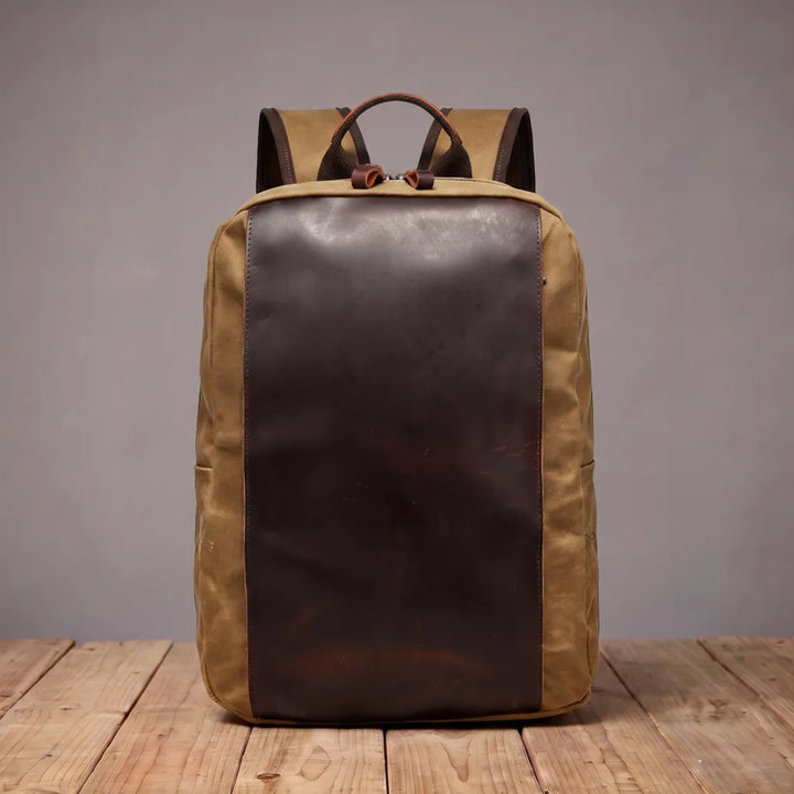 Trent Waxed Canvas Backpack - Color:Beige