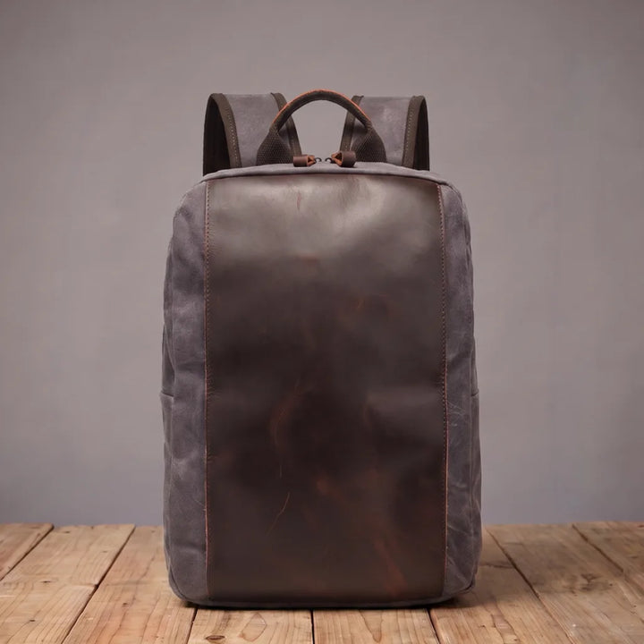 Trent Waxed Canvas Backpack - Color:Gray