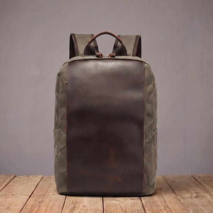 Trent Waxed Canvas Backpack - Color:Green