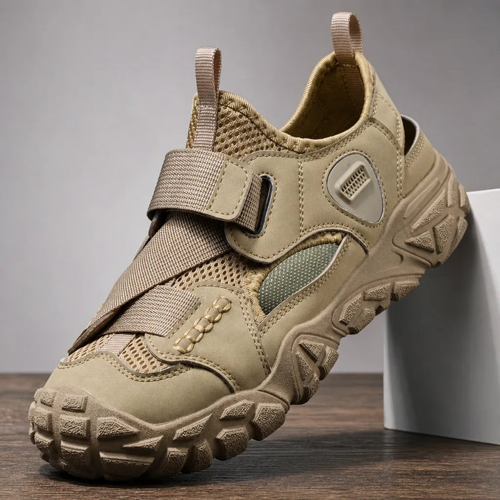 Men's Beige Greenwood Breathable Strap Sandals
