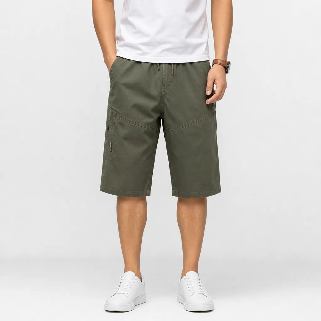 Men's Green Turner Cotton Cargo Cropped Pants
