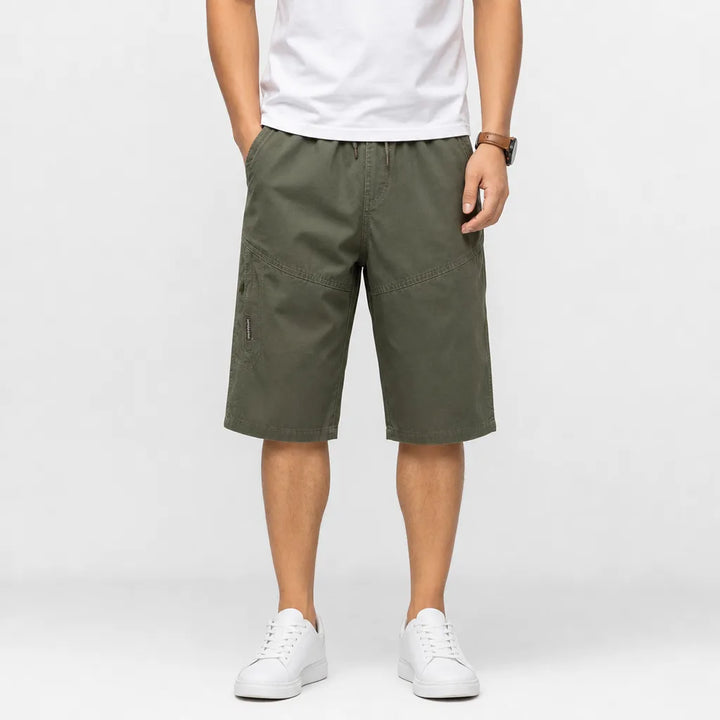 Men's Green Turner Cotton Cargo Cropped Pants