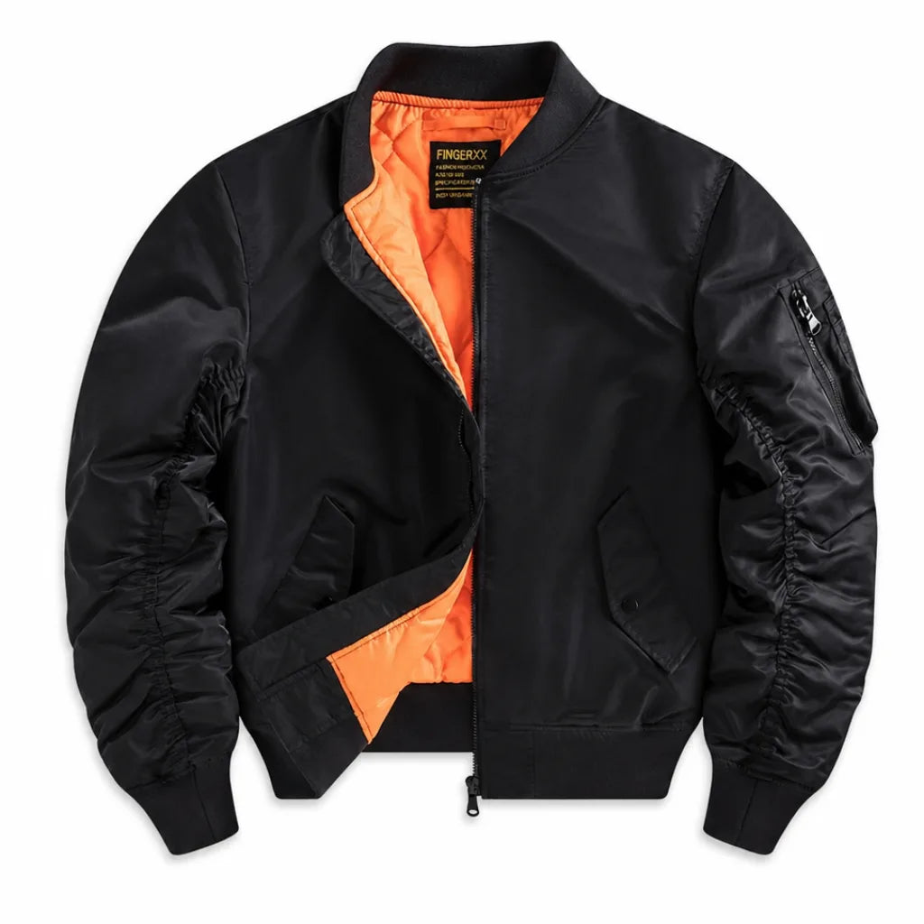 Underhill Padded Bomber Jacket - Color:Black;Size:S