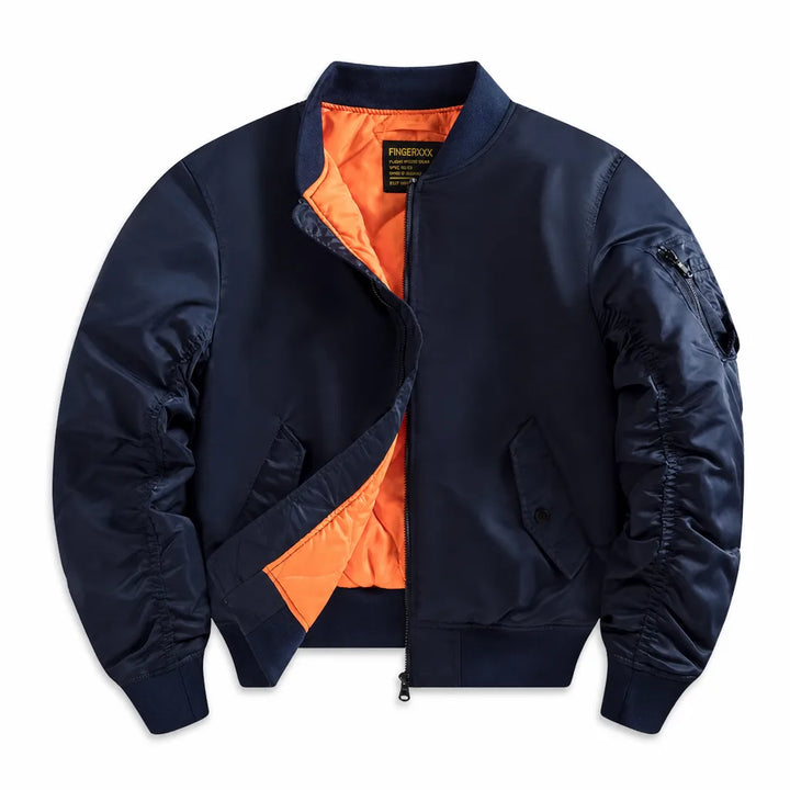 Underhill Padded Bomber Jacket - Color:Blue;Size:S