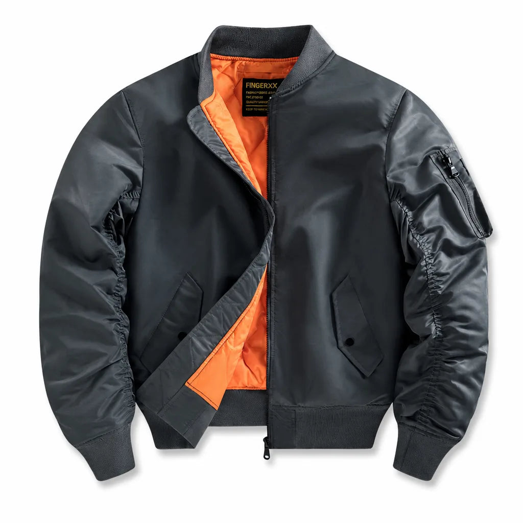 Underhill Padded Bomber Jacket - Color:Gray;Size:S