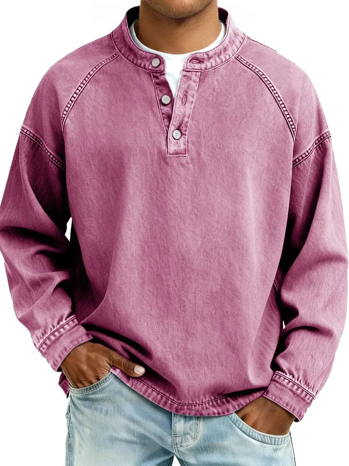 Upton | Men's Casual Faded Sweater - Color:Pink;Size:XS