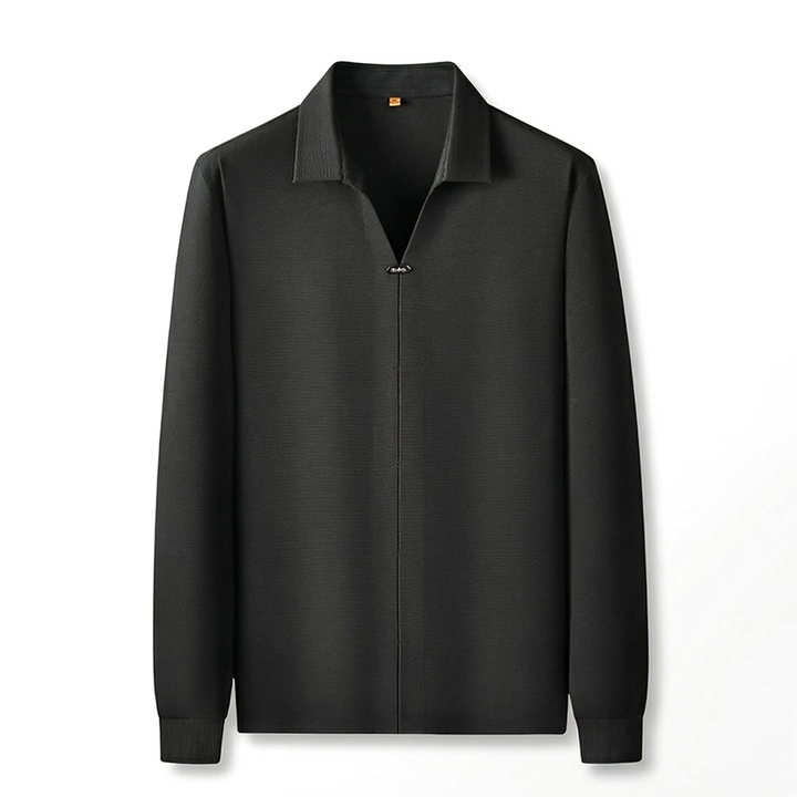 Valen Knit Polo - Color:Black;Size:L