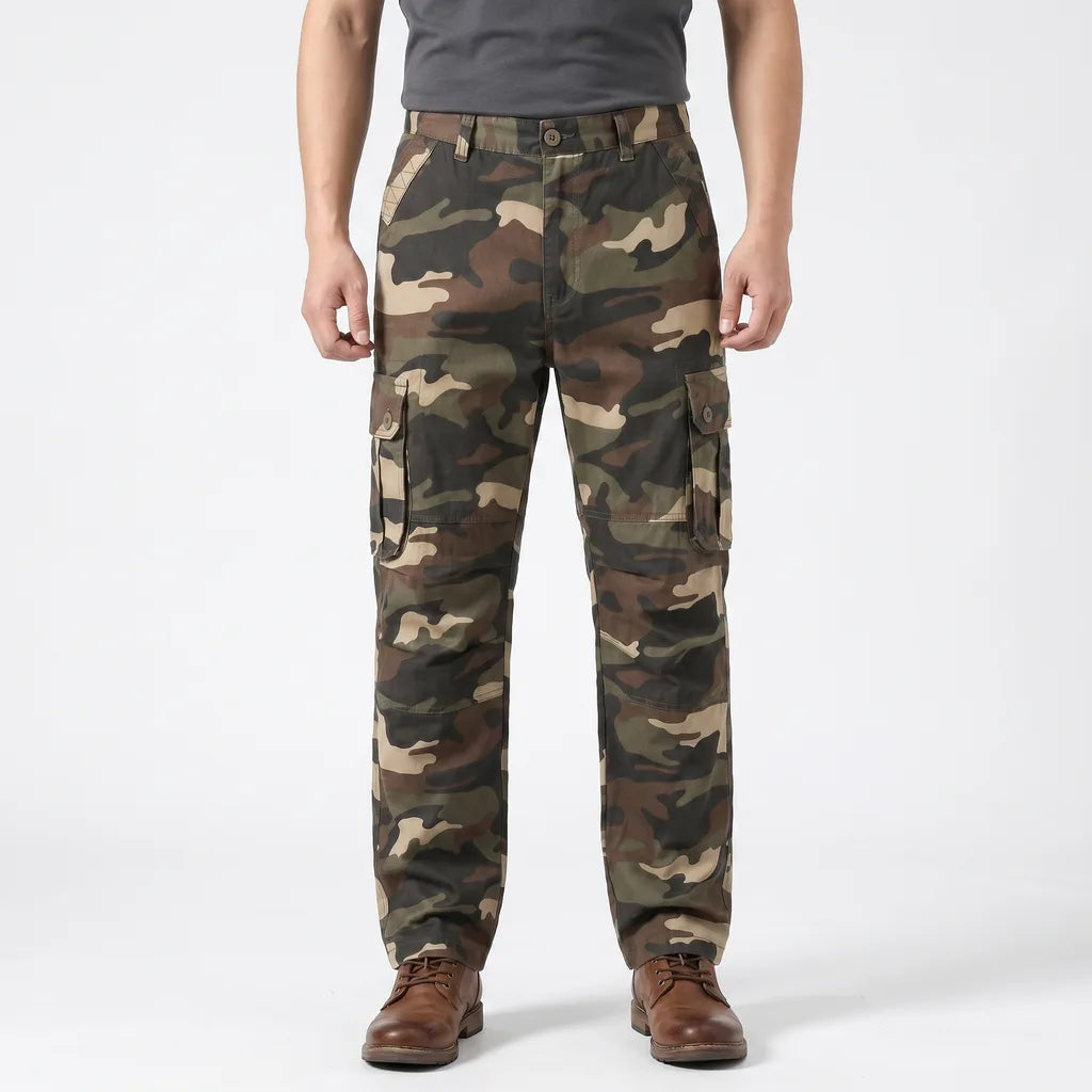 Men's Khaki (Camo) Vance Cotton Cargo Pants