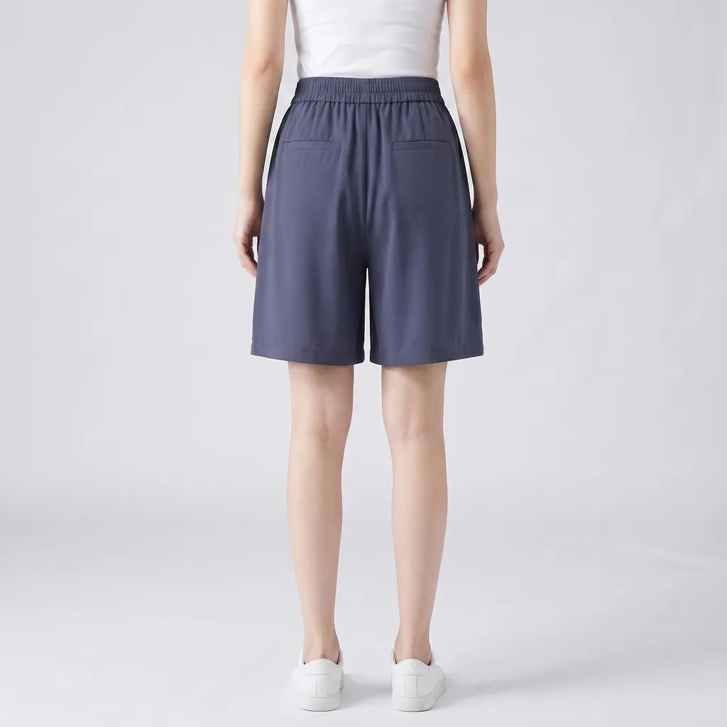 Charcoal Cromwell Wide-Leg Bermuda Shorts 4