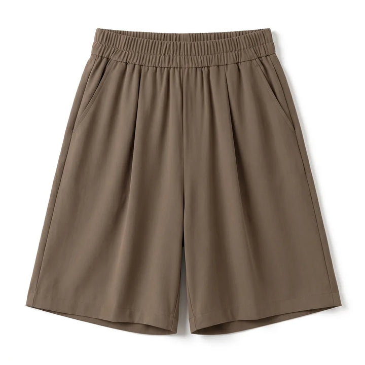 Vanessa Bermuda Shorts - Color:Light Brown;Size:S