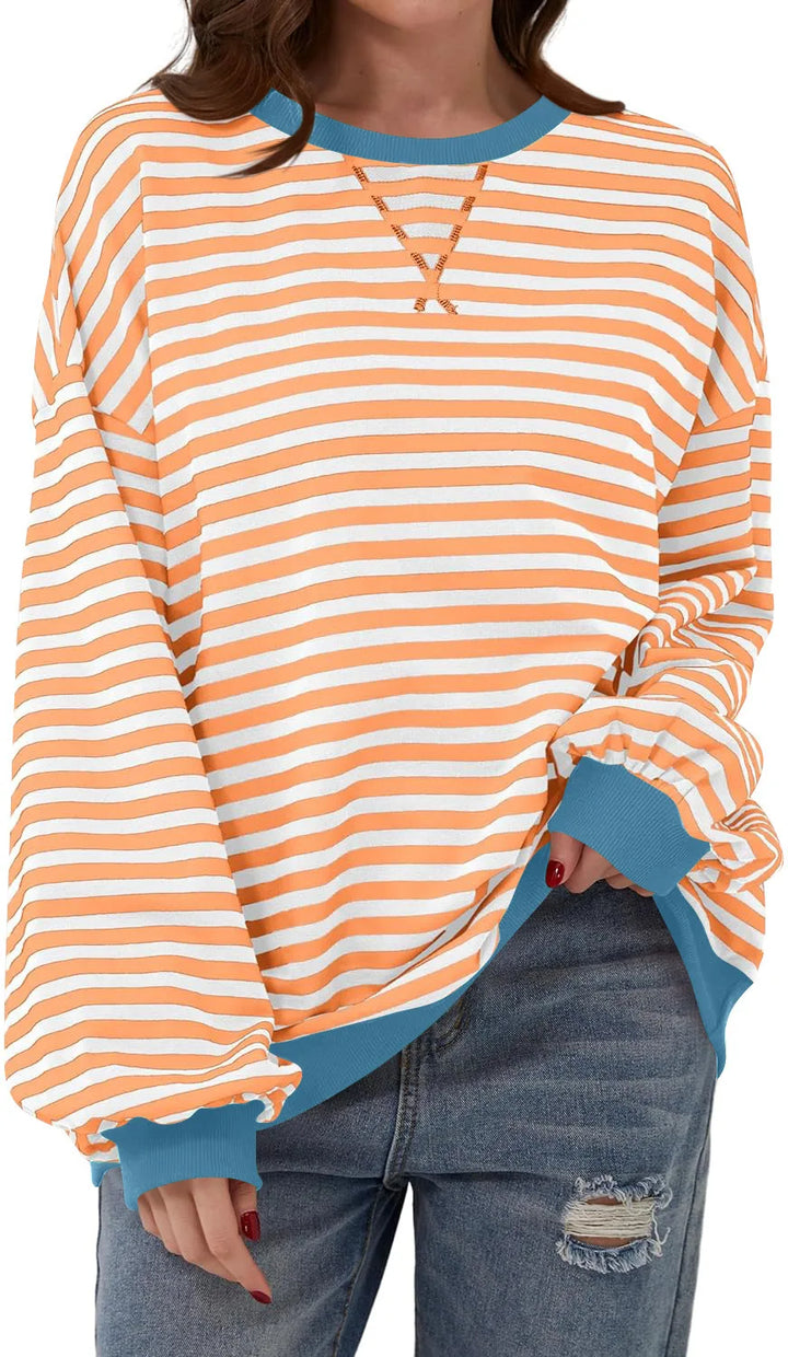 Verity | Women's Oversized Sweatshirt  - Size:XS;Color:Orange