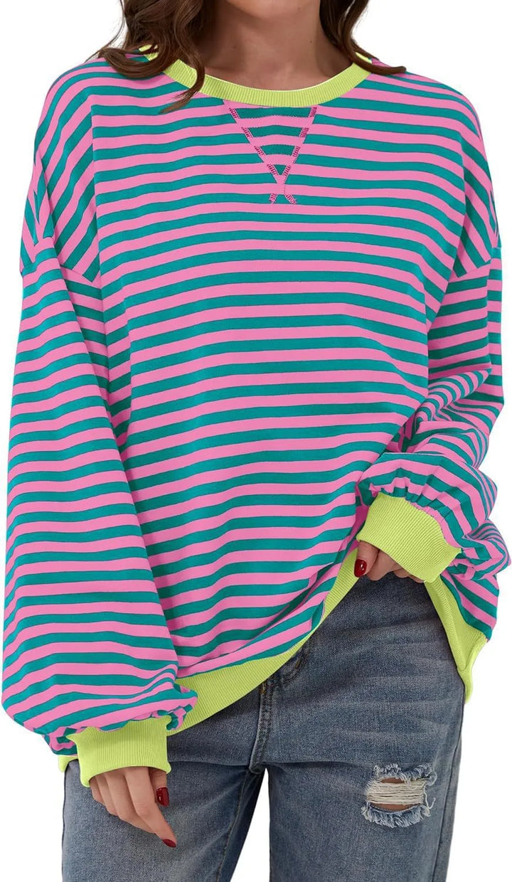 Verity | Women's Oversized Sweatshirt  - Size:XS;Color:Pink