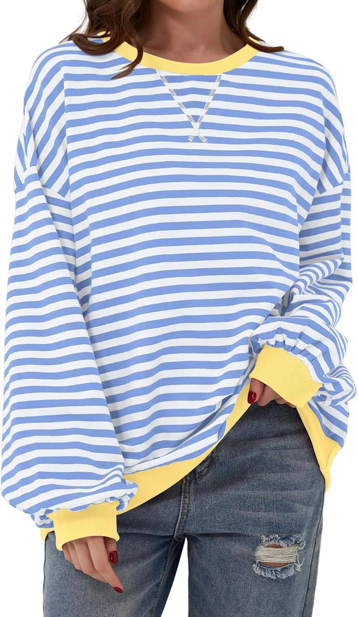 Verity | Women's Oversized Sweatshirt  - Size:XS;Color:Sky Blue