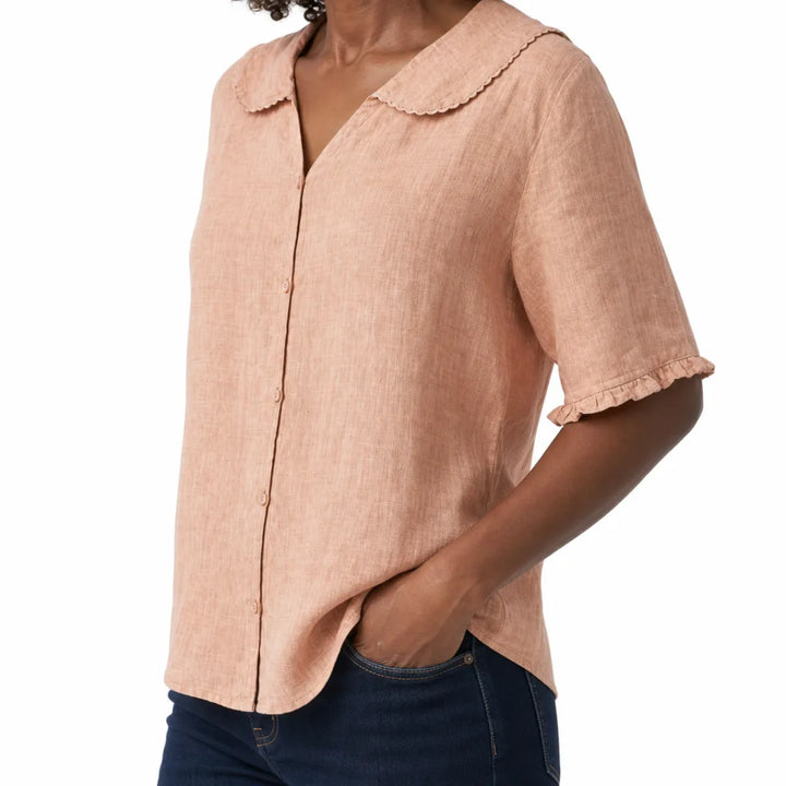 Women's Orange Vienna Cotton Sailor Top