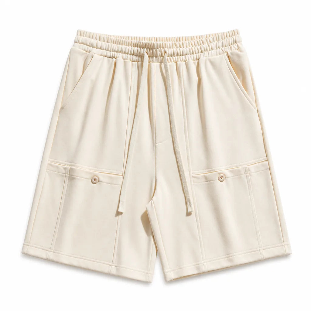 Vincent Long Shorts - Color:Beige;Size:XS