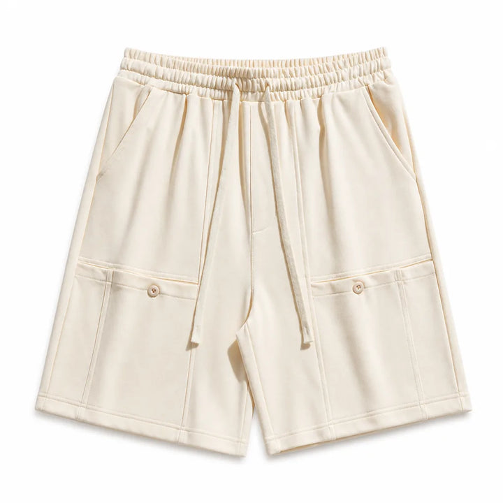 Vincent Long Shorts - Color:Beige;Size:XS