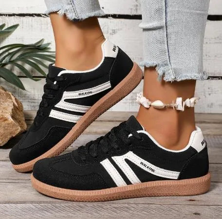 Violet | Women's Lace-Up Orthopedic Sneakers  - Color:Black;Size:36