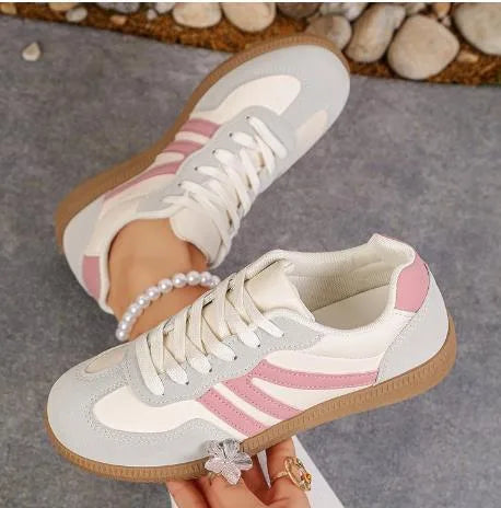 Violet | Women's Lace-Up Orthopedic Sneakers  - Color:Pink;Size:36