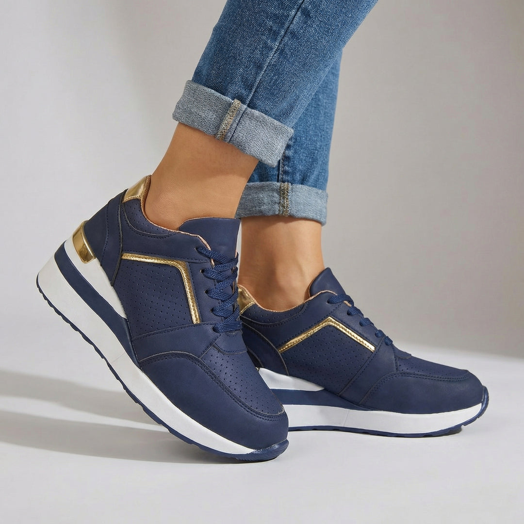 Virelle Platform Trainers - Color:Blue;Size:36