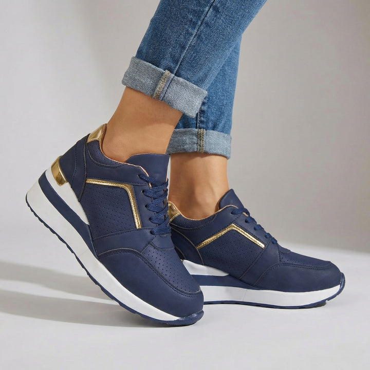 Virelle Platform Trainers - Color:Blue;Size:36