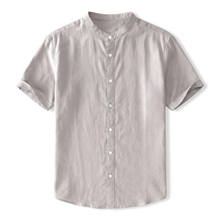 Virgil Cotton Linen Shirt - Color:Gray;Size:S
