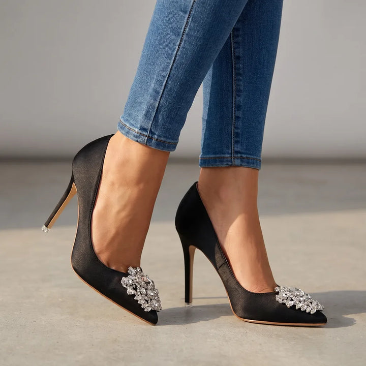 Virginia | Women's Stiletto High Heels - Color:Black;Size:35