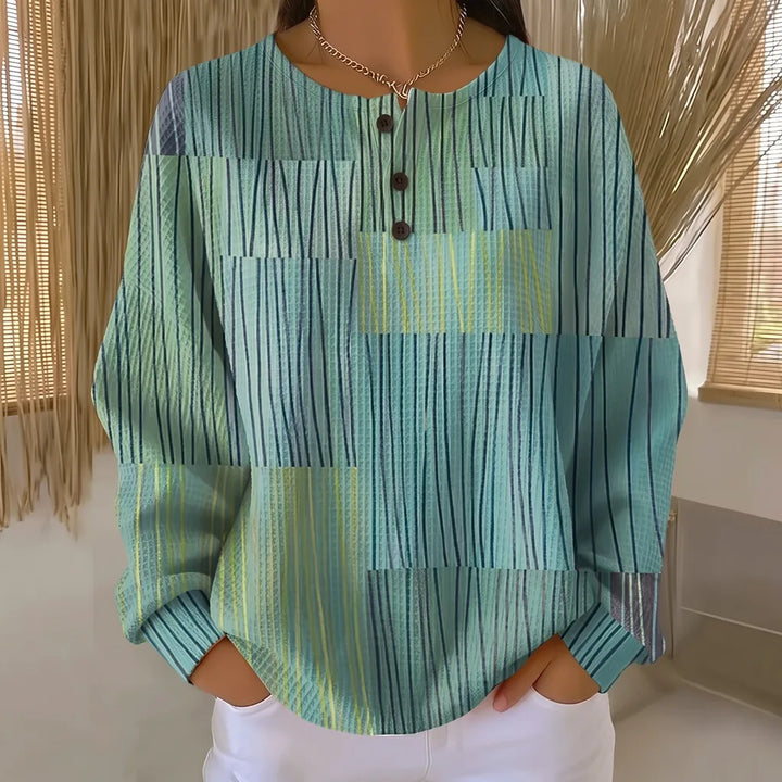 Vivian | Women's Artful Sweater - Size:XS;Color:Green