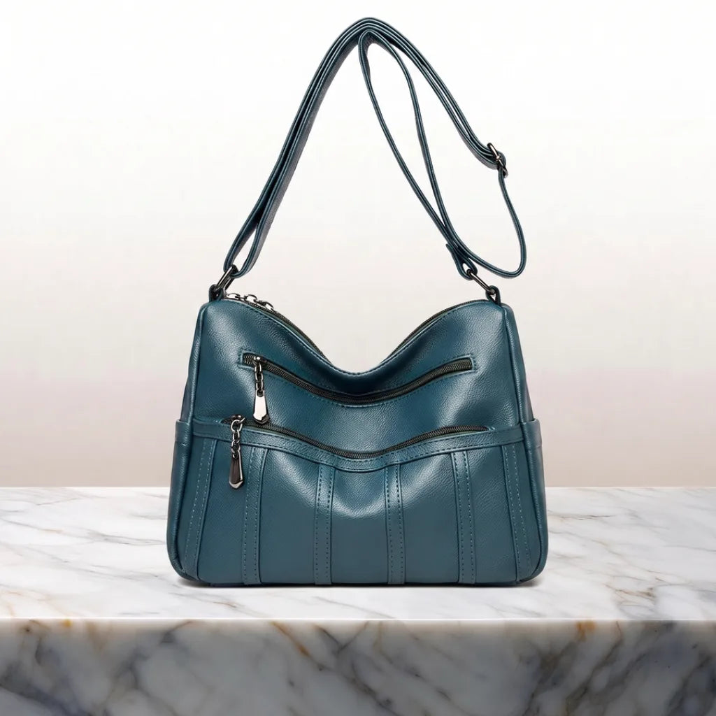 Vivienne Designer Shoulder Bag - Color:Blue