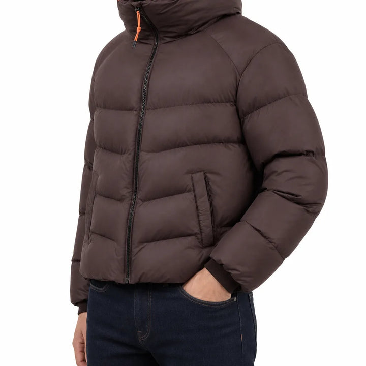 Men's Brown Waverly Hooded Puffer Jacket