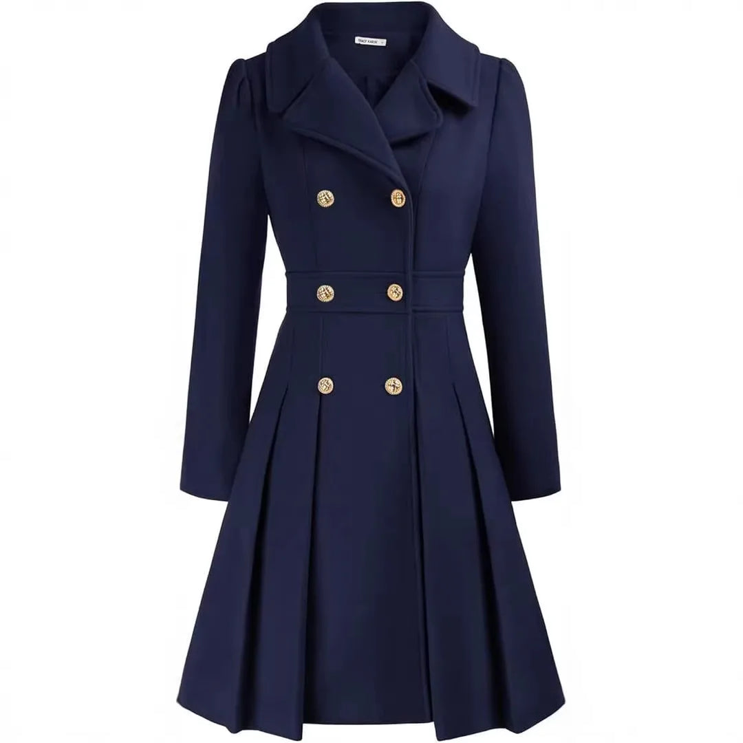 Wellington | Women's Classy Long Sleeve Coat - Navy