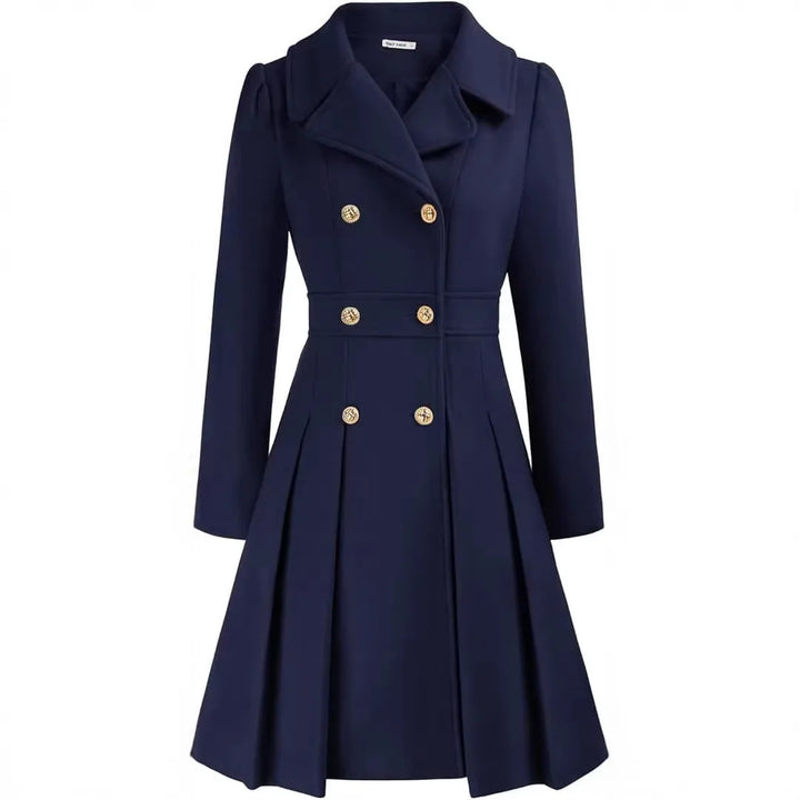 Wellington | Women's Classy Long Sleeve Coat - Navy