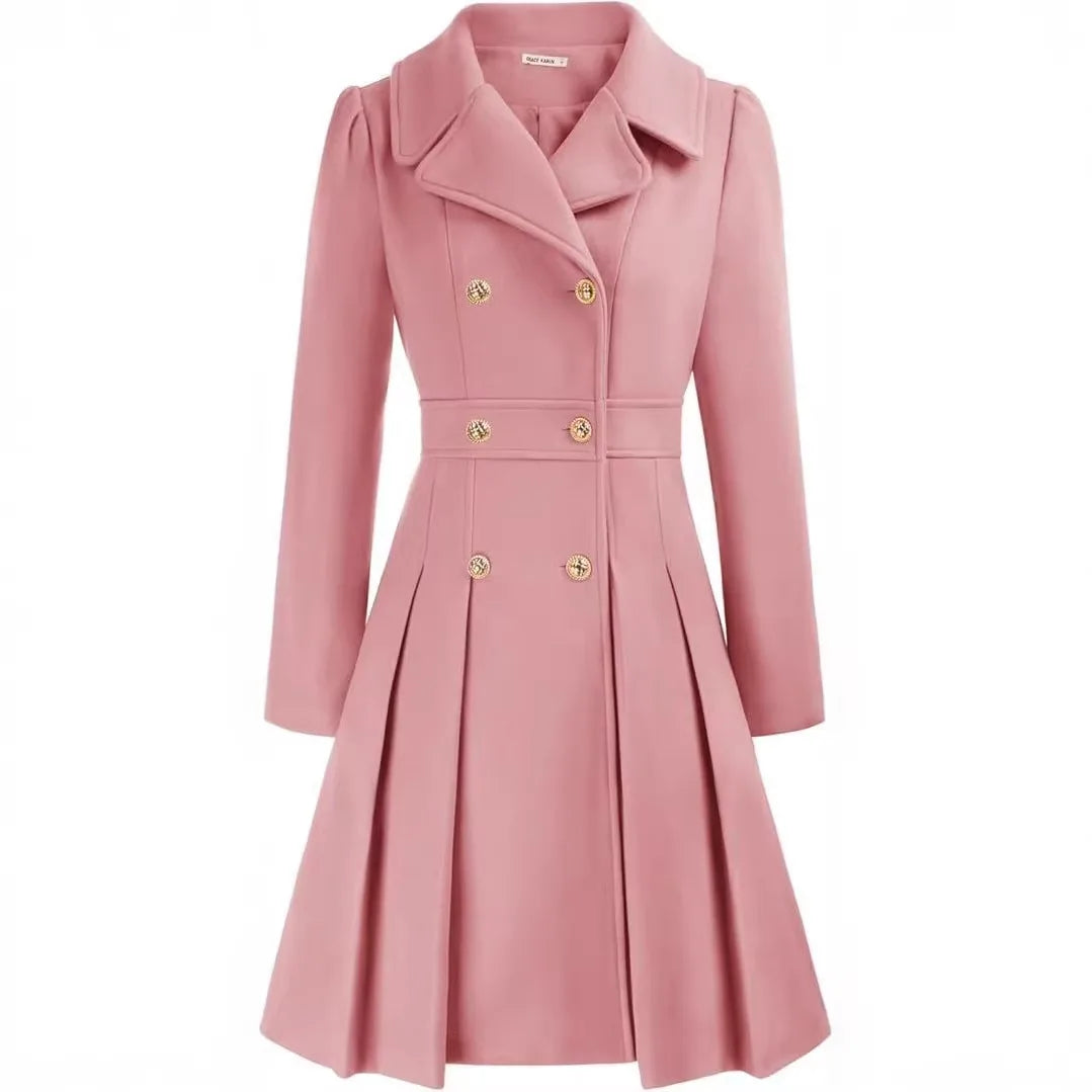 Wellington | Women's Classy Long Sleeve Coat - Pink