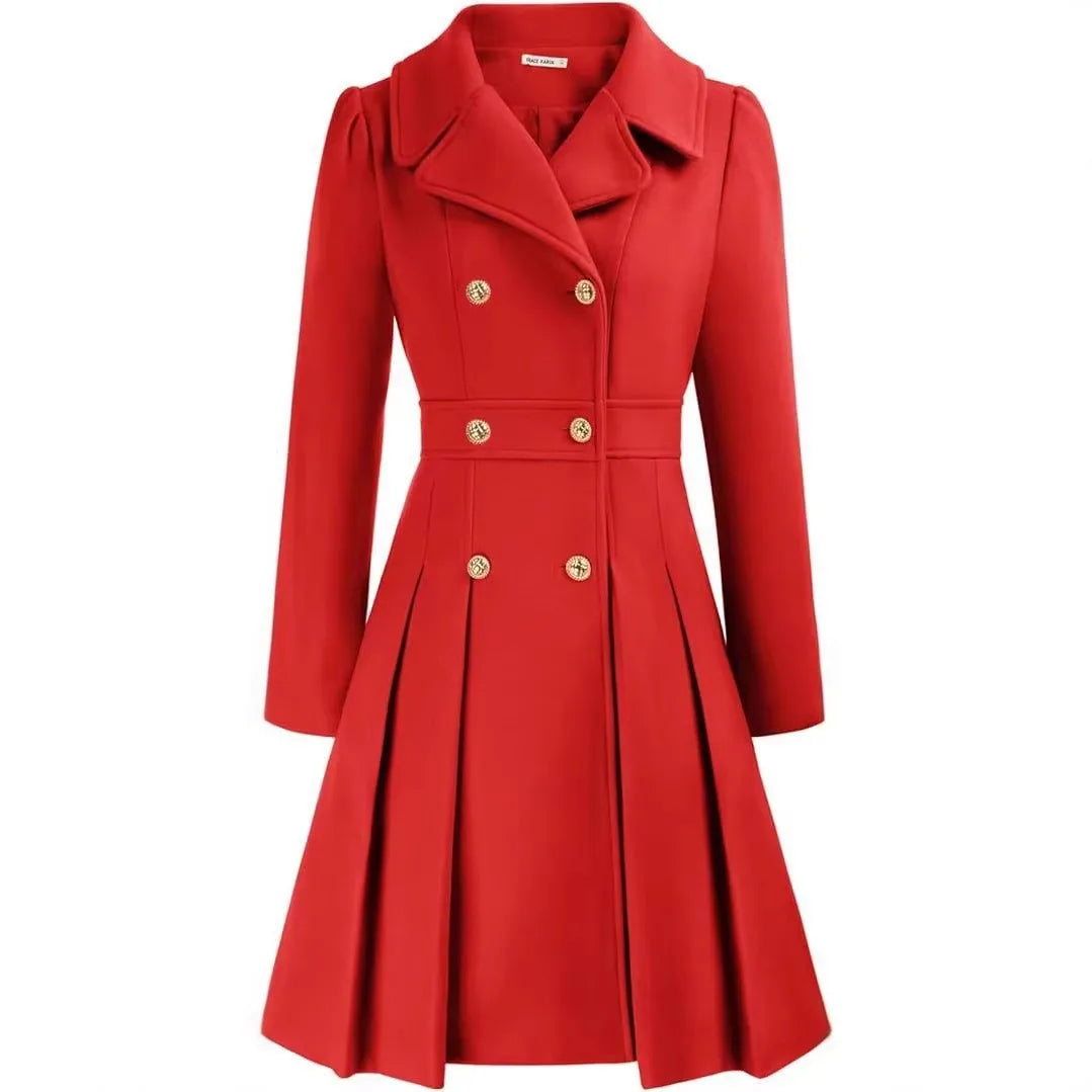 Wellington | Women's Classy Long Sleeve Coat - Red