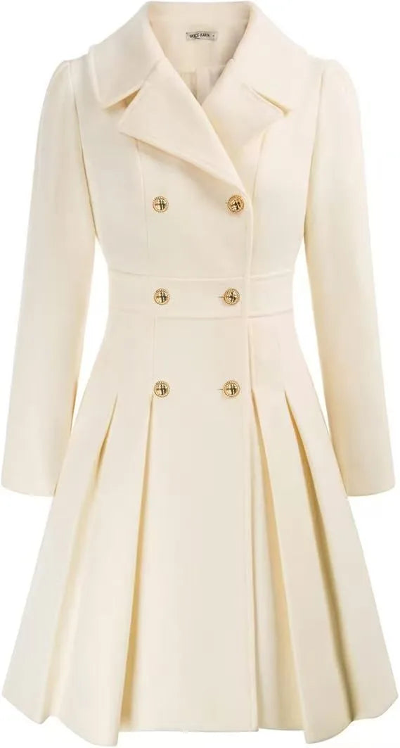 Wellington | Women's Classy Long Sleeve Coat - White