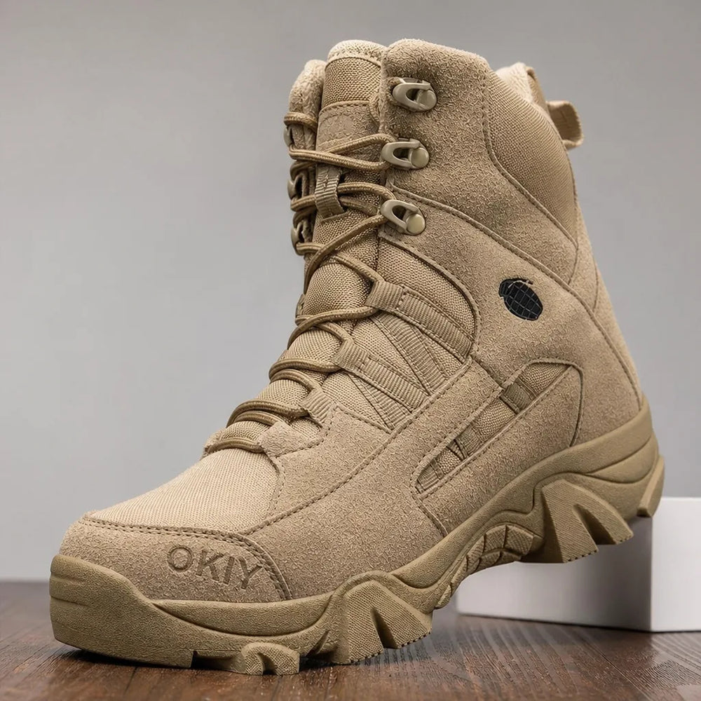 Men's Beige Wembley High Top Hiking Boots