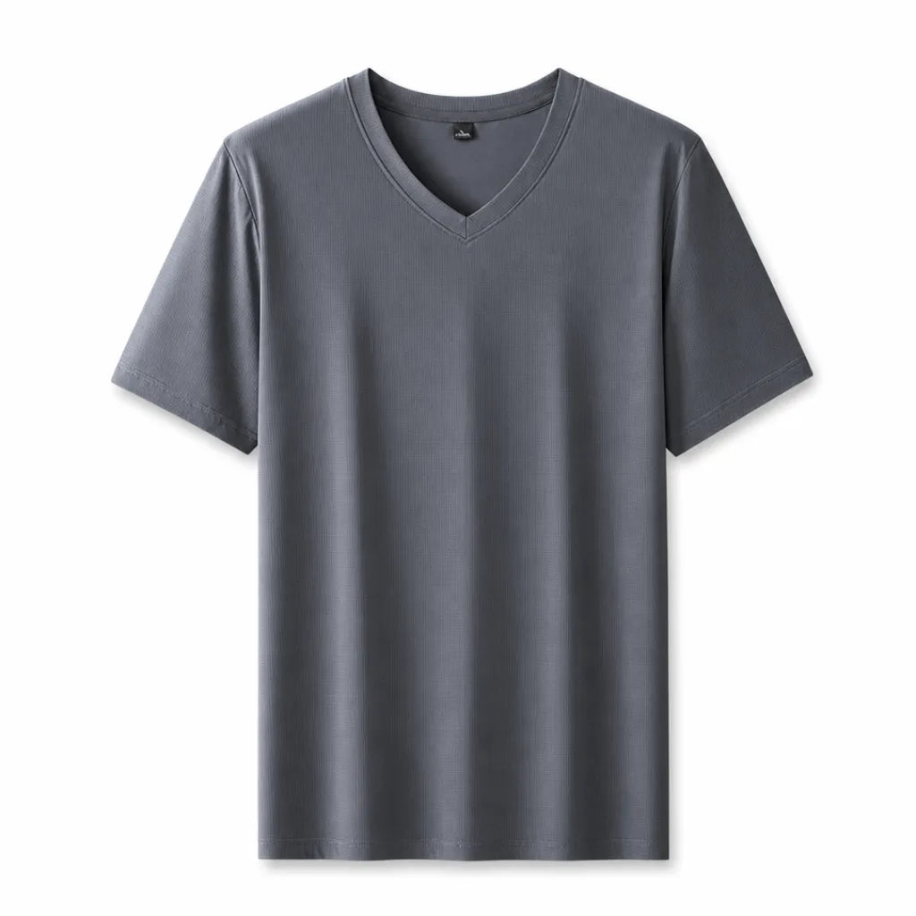Wesley V-Neck T-Shirt - Color:Gray;Size:S
